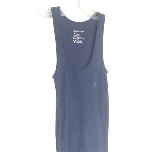 NWT American Eagle Womens Navy Ribbed Tank Top Size XS - Picture 2 of 8